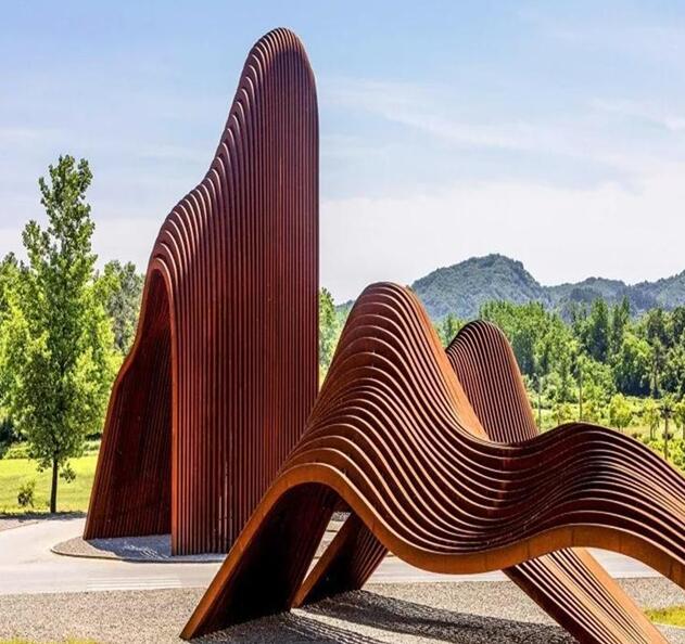穆棱锈钢板造型